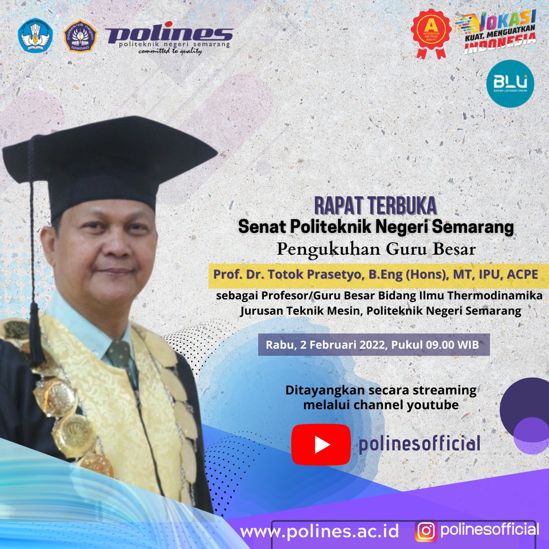 Rapat Terbuka Senat Polines Pengukuhan Guru Besar